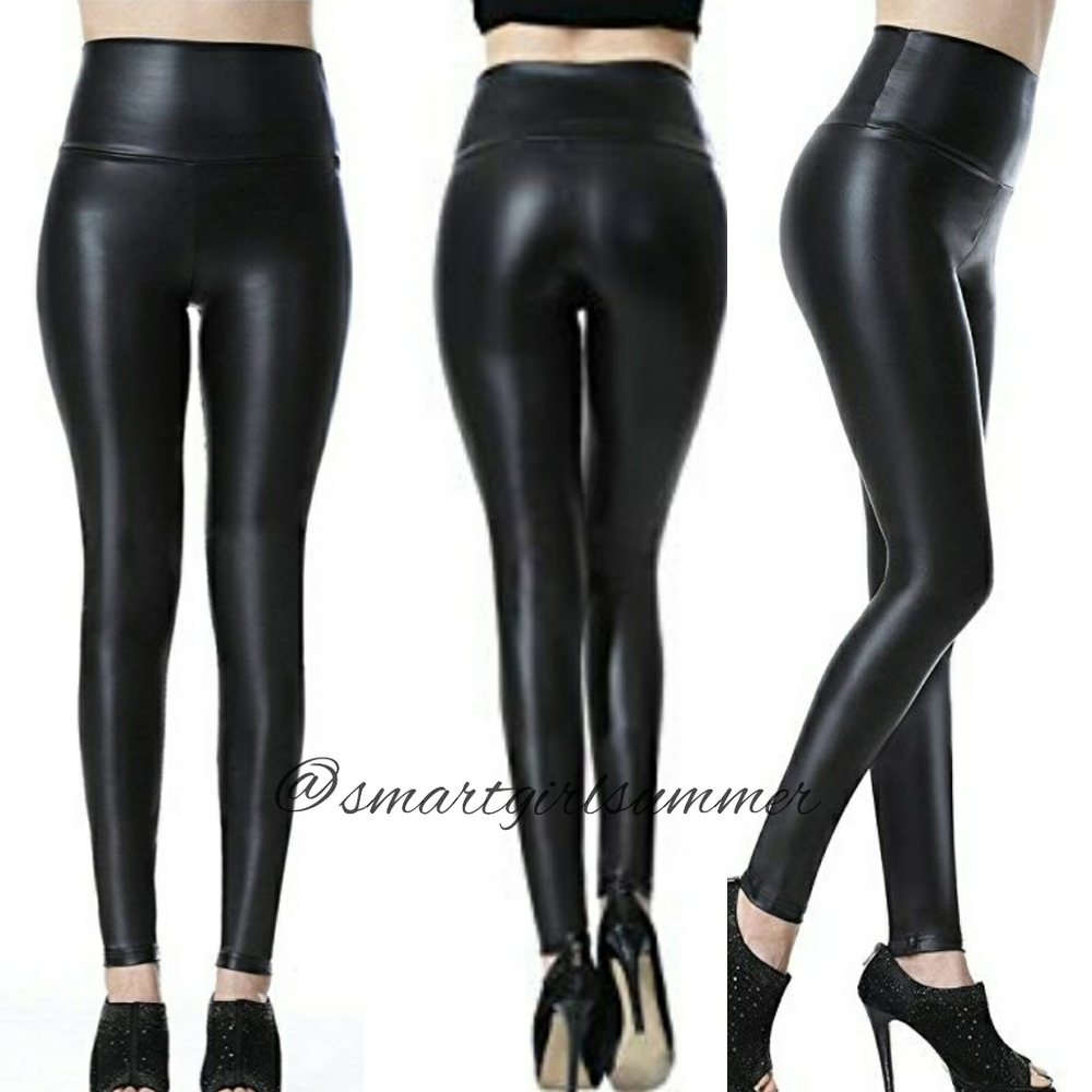 🆕⭐ Black high waist faux leather leggings